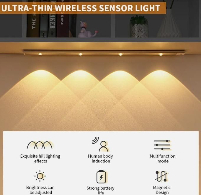 Wireless LED Cabinet Light with PIR Senso