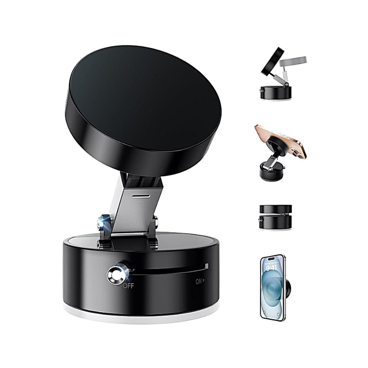 360° Magnetic Suction Phone Holder – All Smartphones