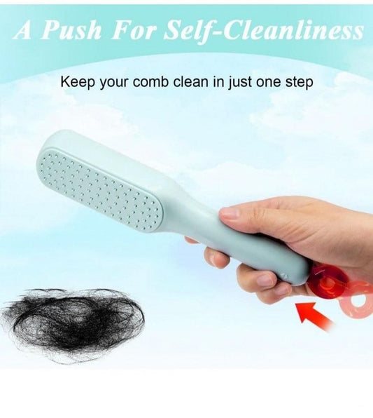 Self-Cleaning Hair Brush – Anti-Static Comb for Kids and Adults