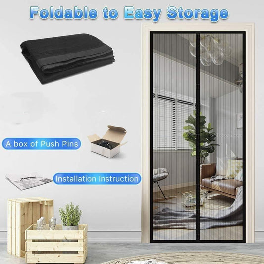 Magnetic Mesh Door Curtain – Anti-Mosquito Screen