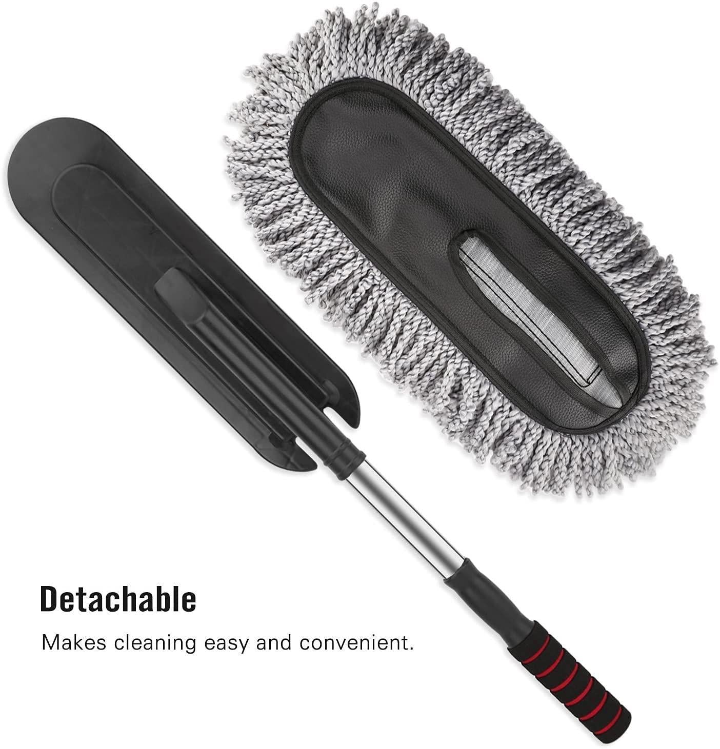 Multi-Purpose Microfiber Car Duster – Retractable 360° Mop Head