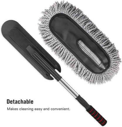 Multi-Purpose Microfiber Car Duster – Retractable 360° Mop Head