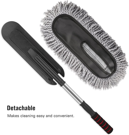 Multi-Purpose Microfiber Car Duster – Retractable 360° Mop Head