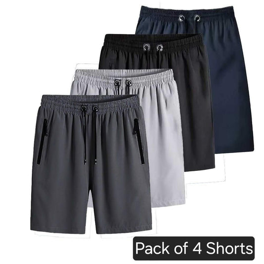 Men’s Premium Cotton Stretch Shorts – Pack of 4