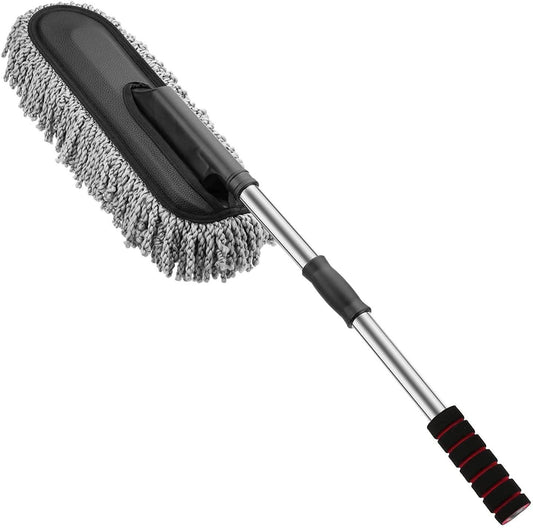 Multi-Purpose Microfiber Car Duster – Retractable 360° Mop Head